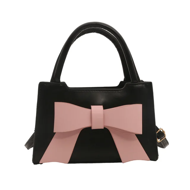 Pink Bowtiful Midnight Black Handbag
