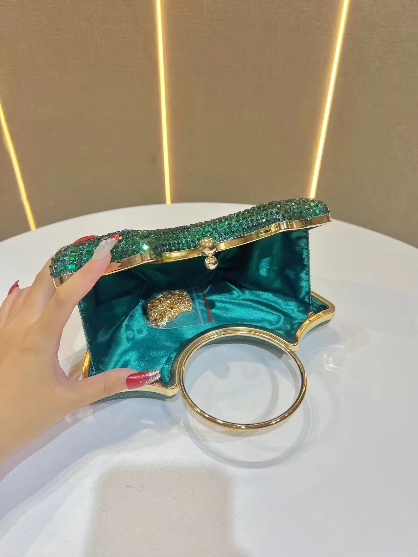 Mirror partywear clutch