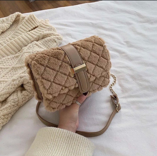 Fur handbag