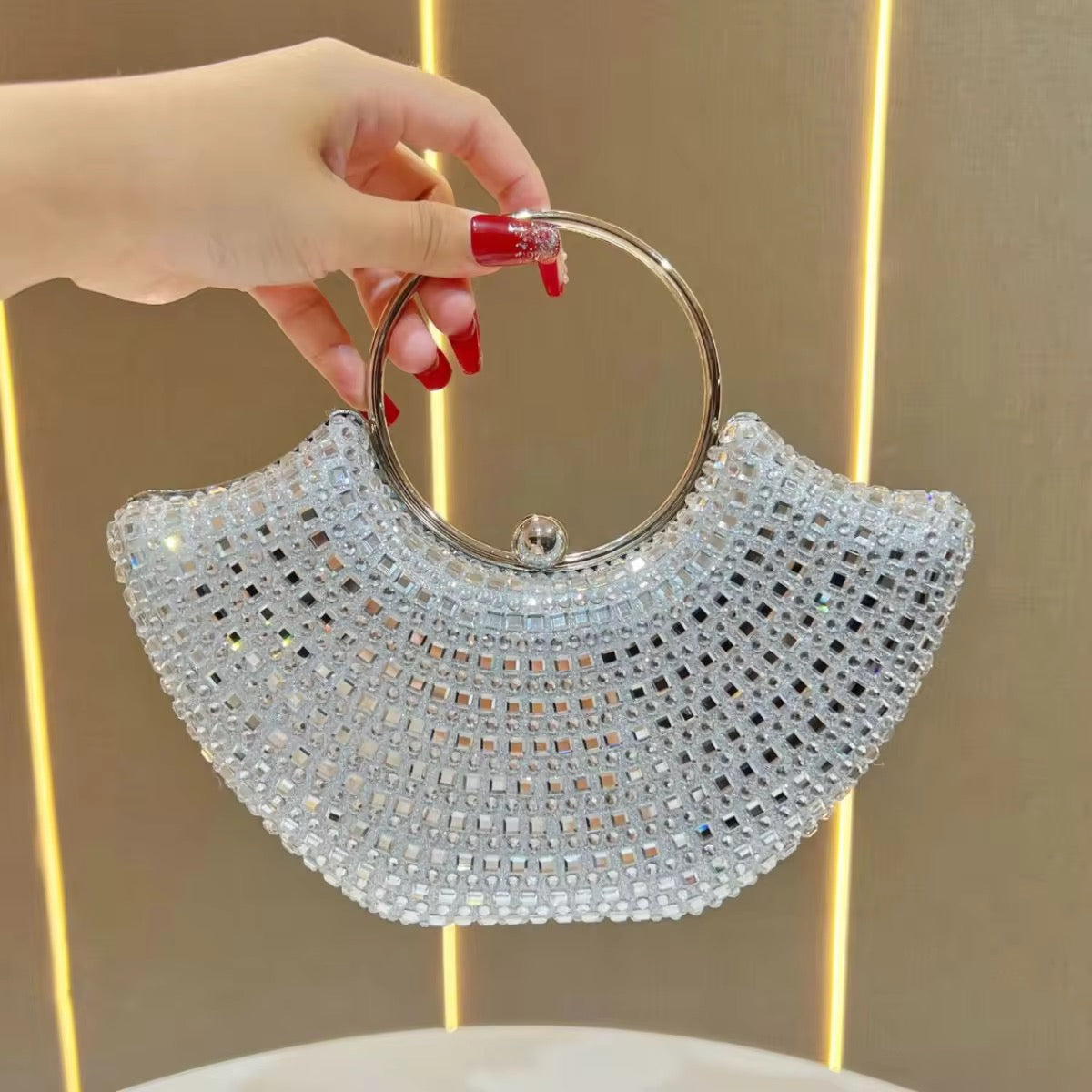 Mirror partywear clutch