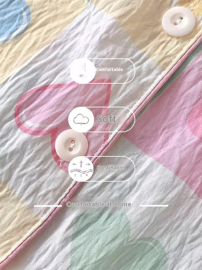 2 piece multi-colour heart print sleepwear