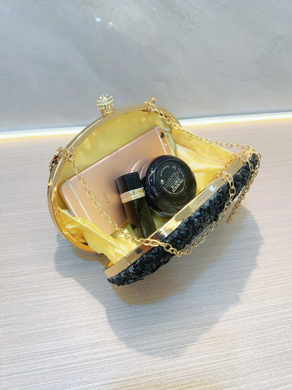 Black silver glitter