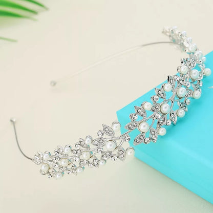 Silver stone band with ivory pearl