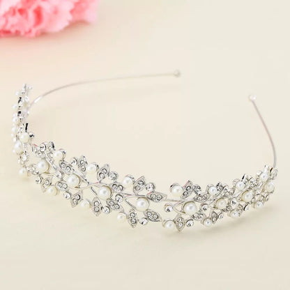 Silver stone band with ivory pearl